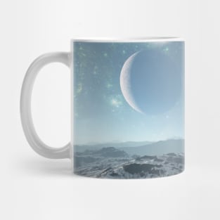 Alien planet cold mountain Mug